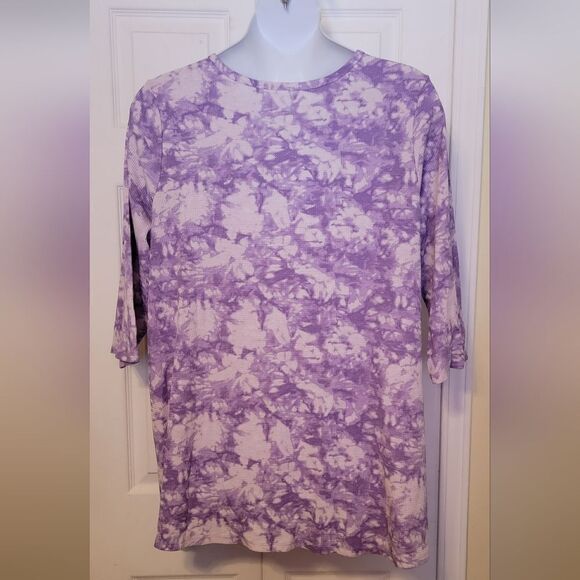 #383 Women Within Purple tye dye tunic,sze. 26/28W - Picture 7 of 9